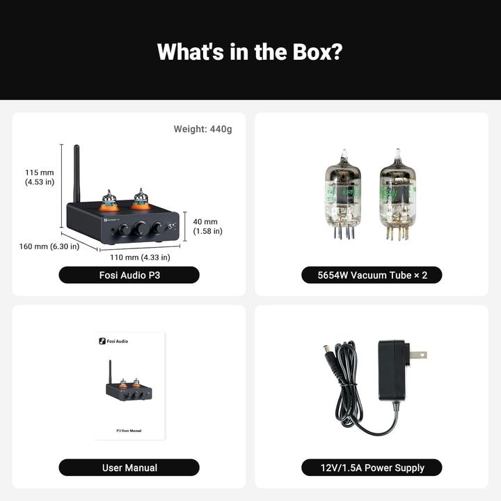 Actual product image Fosi Audio P3 Kopfhörerverstärker und Preamp (Bluetooth)