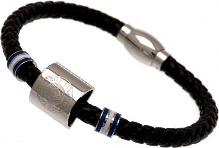 Image du produit Leicester City FC Anneaux de couleur Bracelet en cuir (100% cuir)