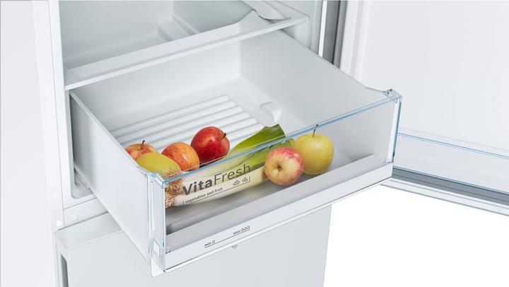 Produktbild Bosch Hausgeräte Serie 4 KGV362WEAS, 308 L, SN-T, 4.5 kg/24h, E, Fresh zone compartment, White (308 l)
