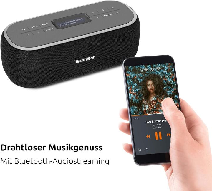 Produktbild TechniSat VIOLA BT 1 - Tragbarer Bluetooth-Lautsprecher mit DAB+ (DAB+, UKW, Bluetooth)