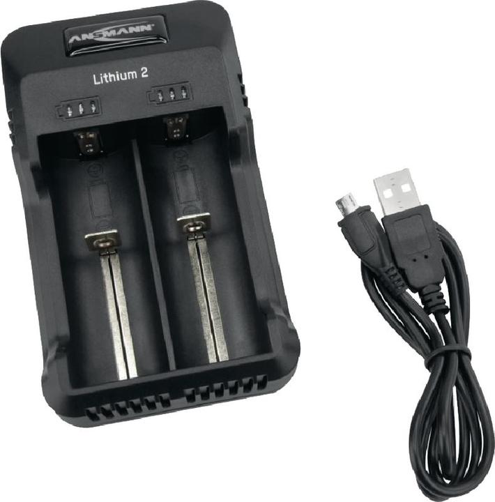 Immagine prodotto Ansmann litio 2 (1 pz., 14500, 16340, 17670, 18500, 18650, 22650, 26650, AAA, AA, Caricabatterie senza batteria)