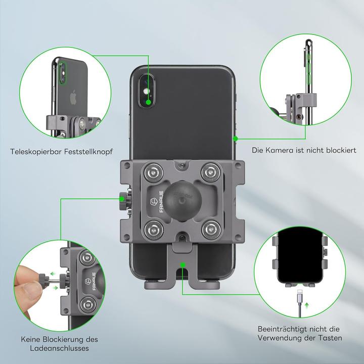 Immagine prodotto Fanaue CPC-DG09SA Handyhalterung für Motorräder