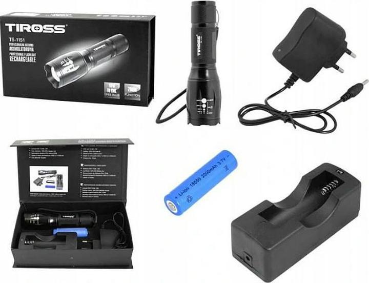 Actual product image Tiross LATARKA CREE 10W AKU TS-1151 (12 cm)