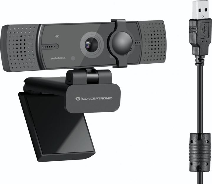 Productafbeelding Conceptronic AMDIS -UltraHD autofocus webcam met dubbele microfoon (8.60 Mpx)