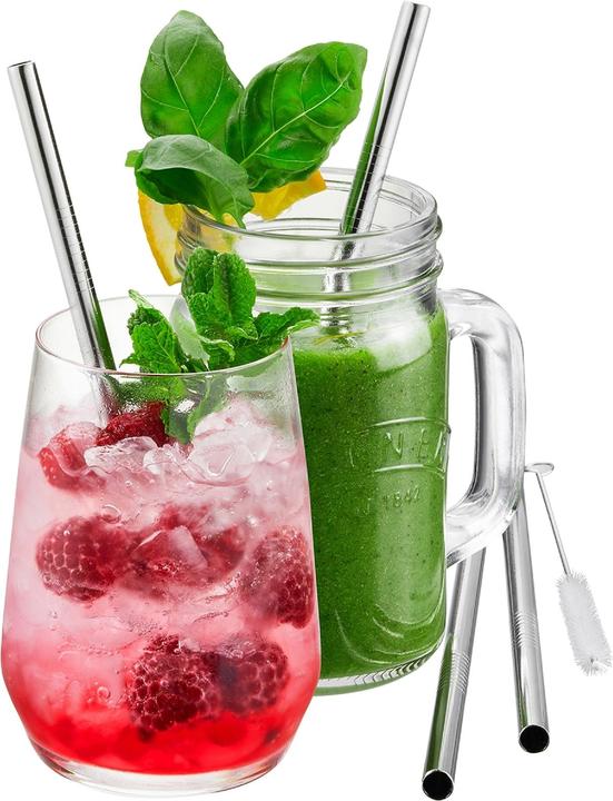 Actual product image GEFU Stainless steel drinking straws FUTURE, 18 cm (4 x)