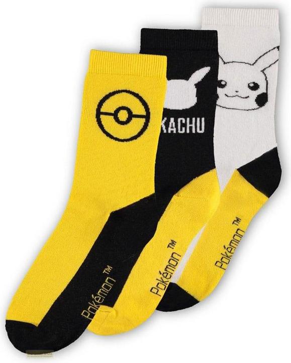 Actual product image Difuzed Pokemon Socks 3-Pack Pikachu 39-42 (pack of 2, 39, 42)
