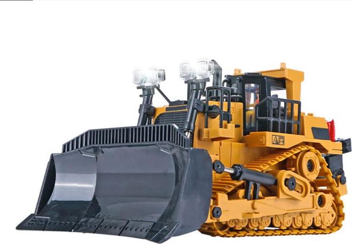 Actual product image Hermex Remote Control Push Caterpillar Toy Bulldozer Construction Vehicle Models 1:20