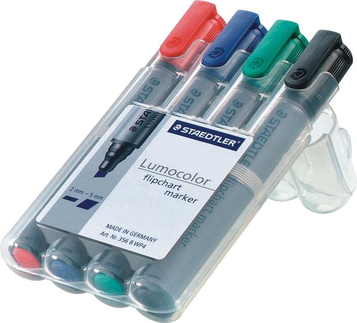 Produktbild Staedtler Flipchartmarker Lumocolor 4St Box (Grau, 5 mm, 4 x)
