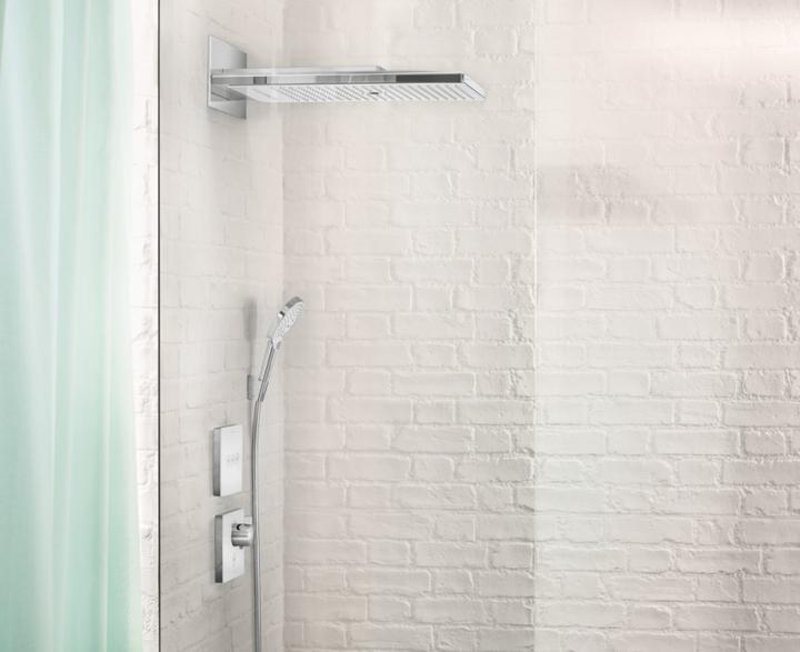 Produktbild hansgrohe Rainmaker Select 580 3jet Kopfbrause : Farbe - Schwarz/Chrom (3 Strahlarten, 20 l/min)