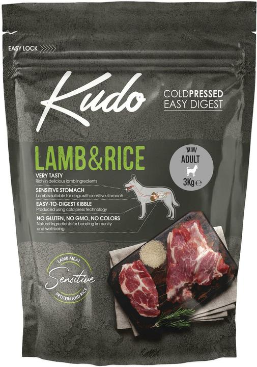 Image du produit Kudo Croquettes Agneau & Riz Mini Adult, 3 kg (Adulte, 1 pcs, 3117 g)