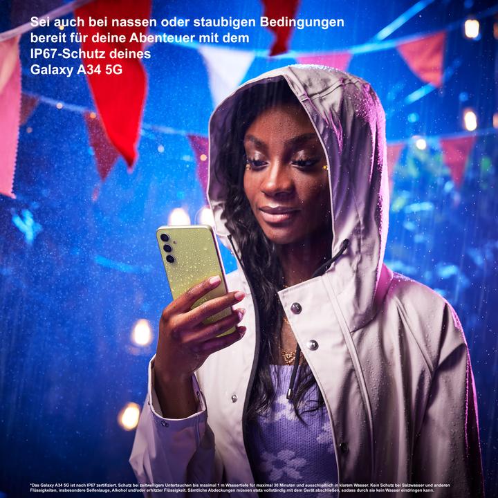 Produktbild Samsung Galaxy A34 5G (128 GB, Awesome Violet, 6.60", Dual SIM, 48 Mpx, 5G)