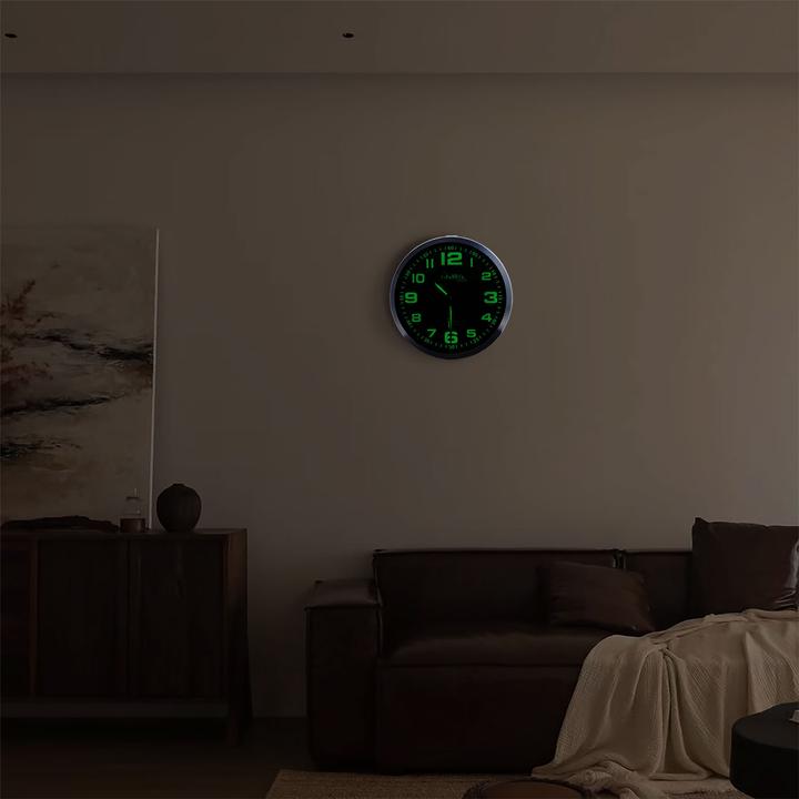Produktbild Casativo Funk-Wanduhr mit laufruhigem Quarz-Uhrwerk, Ziffern & Zeiger nachleuchtend
