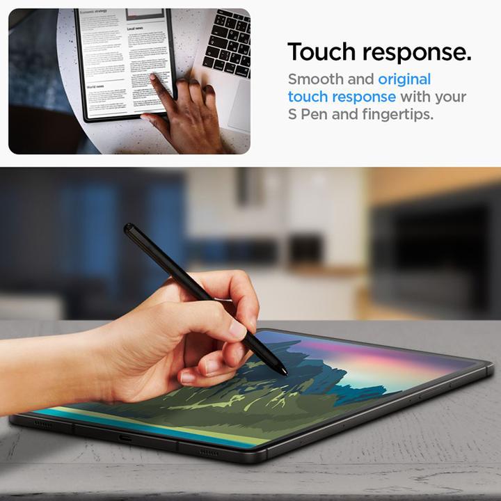 Produktbild Spigen Glas.TR Sam Tab S9 Ultra 14.6" X910/X916B "EZ FIT" szkło hartowane AGL06998 (1 Stück, Galaxy Tab S9 Ultra)
