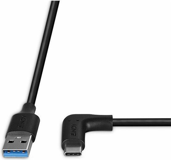 Immagine prodotto Lindy 0,5 m di cavo USB 3.2 tipo A-C angolato a 90° (32012) (0.50 m, USB 3.2 Gen 2)