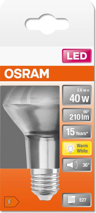 Produktbild Osram Led Star R63 (E27, 2.60 W, 210 lm, 1 x, F)