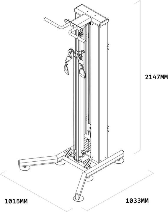 Actual product image Twheels Fitness Seilzugturm aus Eichenholz