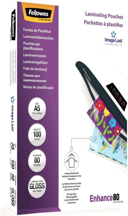 Produktbild Fellowes Enhance 80 (A5, 100 Stück, 80 µm)