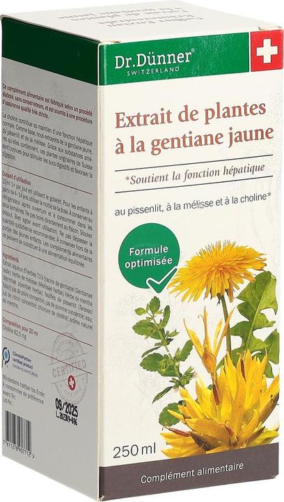 Produktbild Dr. Dünner Dünner Gelber Enzian Kräuterextrakt Fl 250 ml (1 Stück, Flüssigkeit, 470 g)