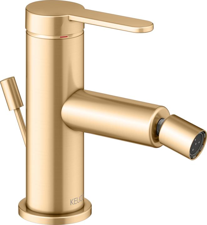 Keuco IXMO Flat single lever bidet mixer, with drain set, 110mm projection