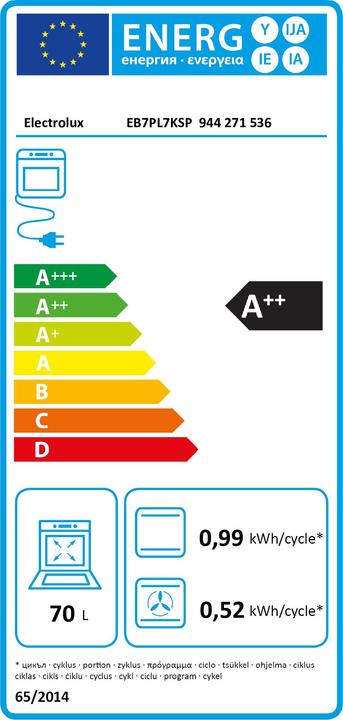 Energie-Label Electrolux EB7PL7KSP