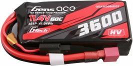 Produktbild Gens Ace G-Tech 3600mAh 11.4V 3S1P 60C High Voltage Lipo Battery Pack with T-plug (11.40 V, 3600 mAh)