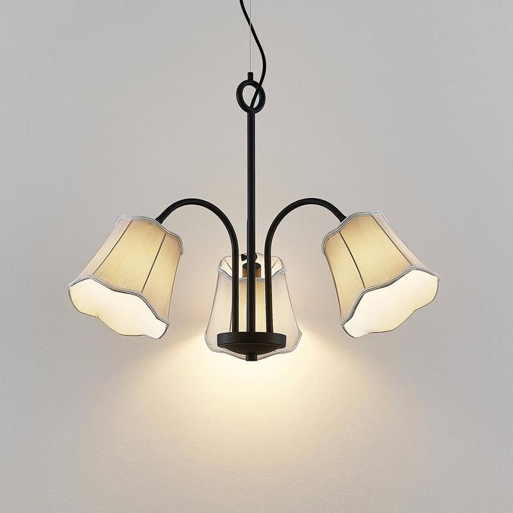 Produktbild Lucande Binta 3 Pendelleuchte Silver Grey (E14)