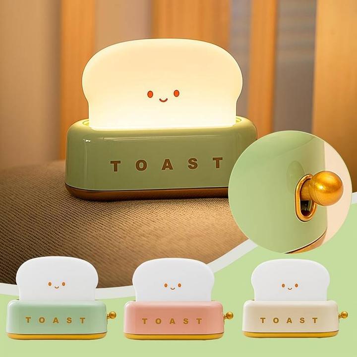 Image du produit PhoneLook Lampe de table LED en forme de toaster mignon lumière de nuit pour enfants USB-C