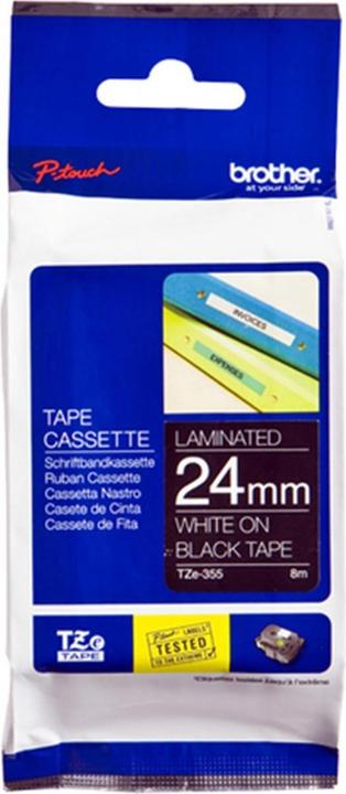 Actual product image Brother Tze-355 (2.40 cm, Black)