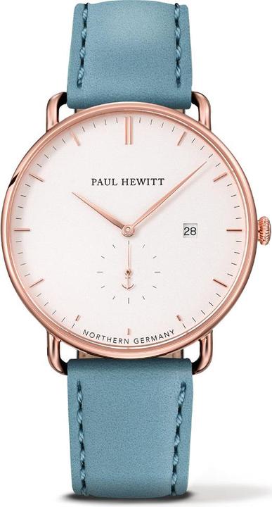 Paul Hewitt Grand Atlantic Line White Sand Rose Gold Leather Niagara (Analogue wristwatch, 42 mm)