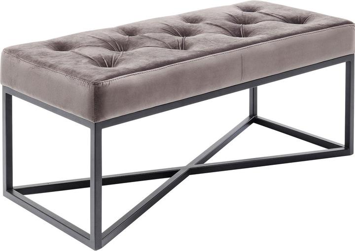 Produktbild Kare Design Bank Crossover Grau Schwarz 90x40cm (90 cm)