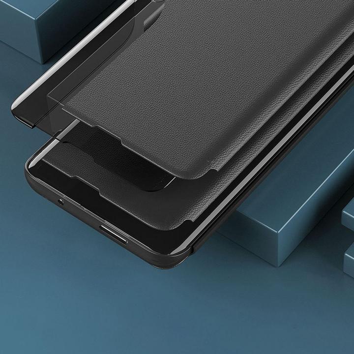 Productafbeelding Hurtel Eco Leather View hoesje voor Samsung Galaxy S23+ met inklapbare standaard zwart (Samsung Galaxy S23+)