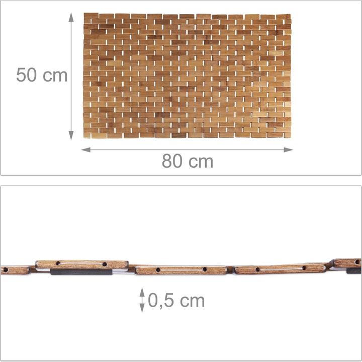 Produktbild Relaxdays Bambusmatte (80 x 50 x 0.5 cm)