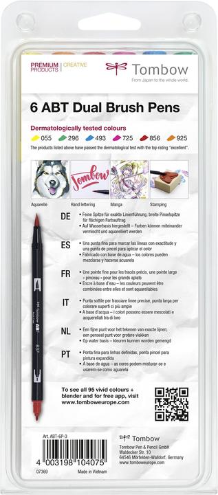 Image du produit Tombow Stylo à double brosse ABT (buntkombi, 6 x)