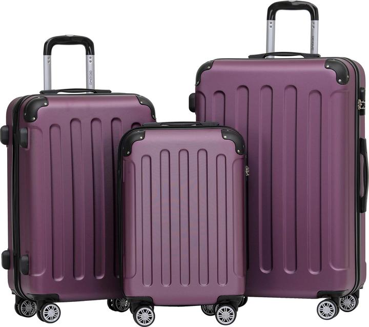 Produktbild Beibye Kofferset 2045, 3-teilig, Violett (110 l, M (50 - 90l), L (90 - 115l), XL (ab 115l))