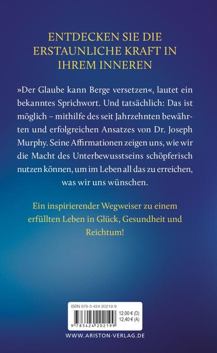 Actual product image Ariston Die Macht Ihres Unterbewusstseins (German, Joseph Murphy, 2019)