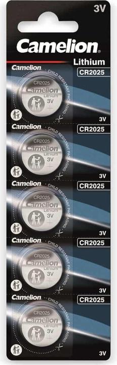 Actual product image Camelion CR2025-BP5 - Disposable battery - CR2025 - Lithium - 3 V - 5 piece(s) - 150 mAh (5 pcs., CR2025, 150 mAh)