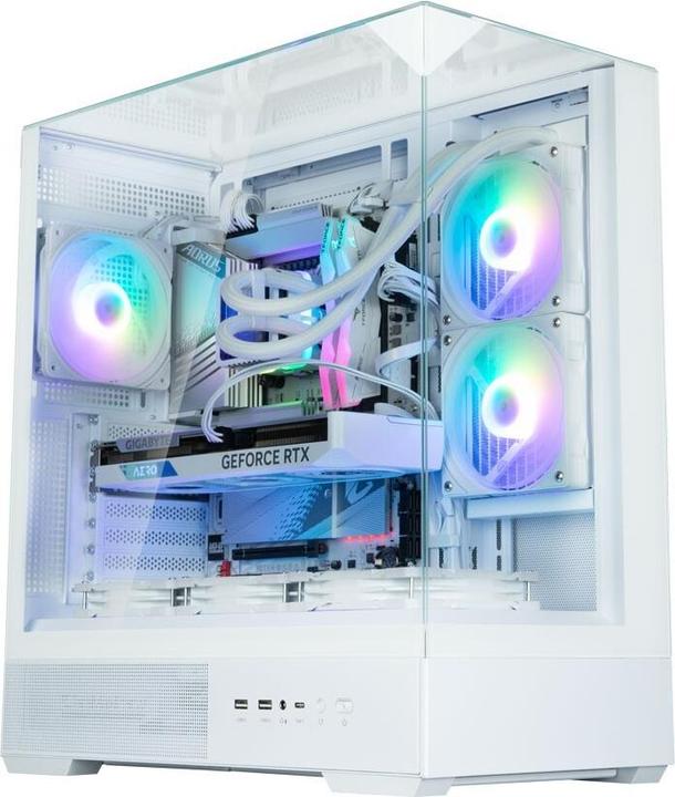 Actual product image Zalman Boitier Moyen Tour ATX P40 Prism RGB avec panneaux vitrés (Blanc) (Mini-ITX, ATX)