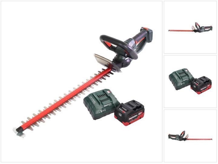 Metabo HS 18 LTX 65 Akku Heckenschere 18 V 63 cm + 1x Akku 5,5 Ah + Ladegerät (Akkuheckenschere)