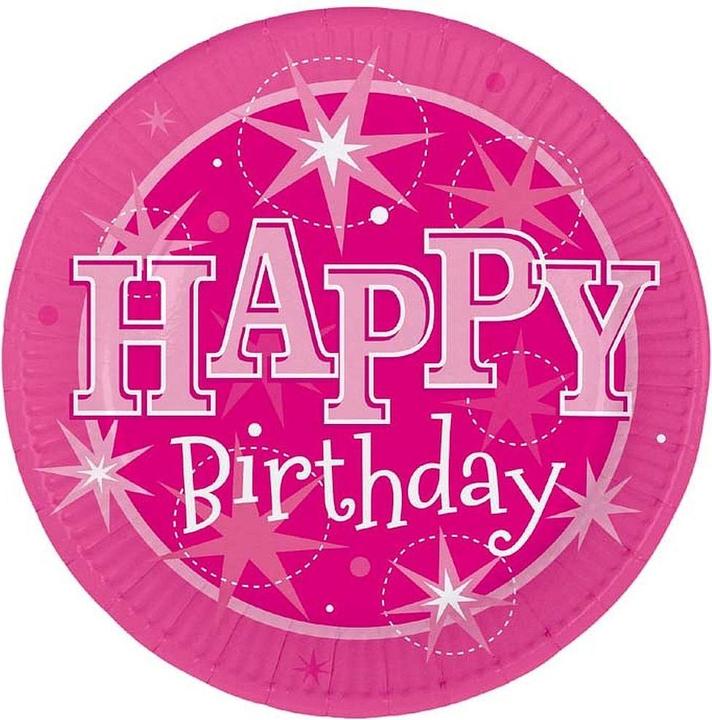 Actual product image Qualatex Sparkle Happy Birthday Disposable Plates (Pack of 8) (8 x)