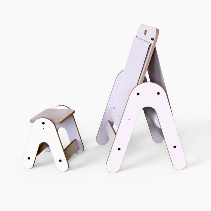 Actual product image MamaToyz Multi-activity table and stool made of MDF (Kids table)