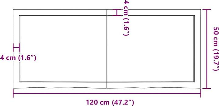 Immagine prodotto VidaXL Oak Nature (120 x 50 x 4 cm)