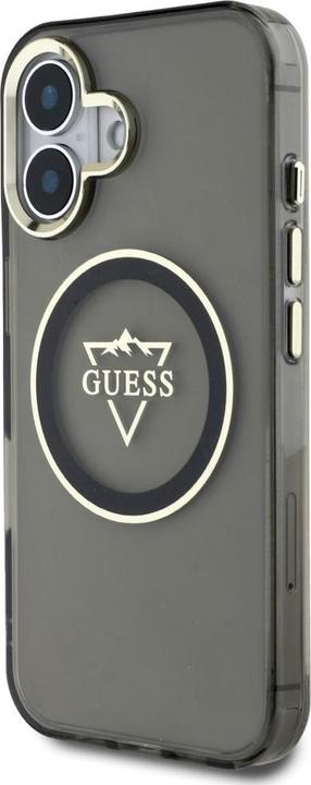Actual product image Guess Hardcase MagSafe IML Metal Mountain Logo Case for iPhone 16 6,1" Black (Apple iPhone 16)