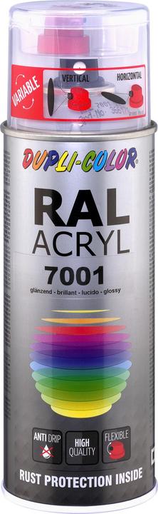 Actual product image Dupli-Color Glossy acrylic paint RAL 7001 silver grey (Silver grey, 0.40 l)