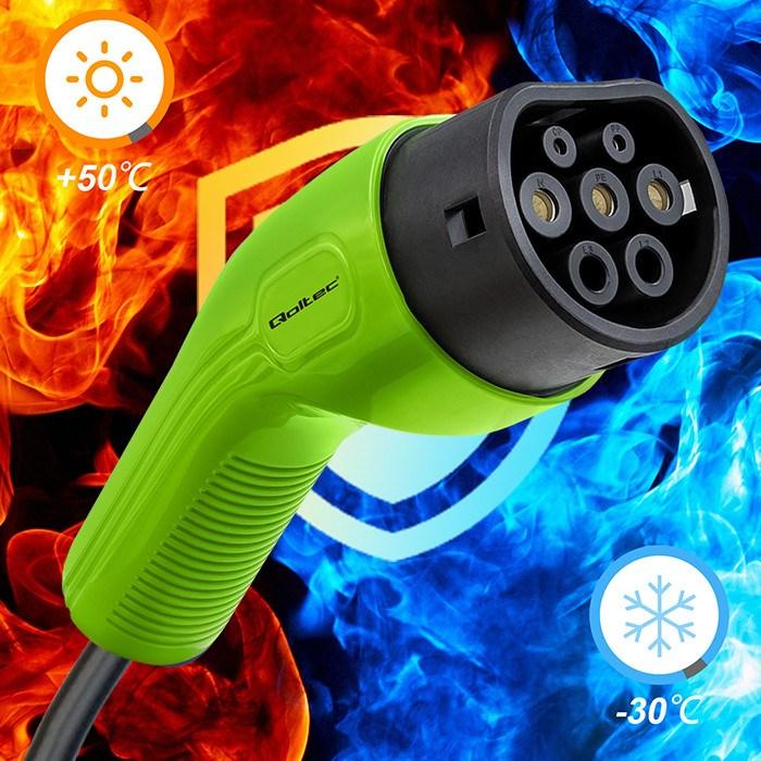 Produktbild Qoltec 52473 EV-Kabel Typ 2 (11 kW, 16 A, 5 m)