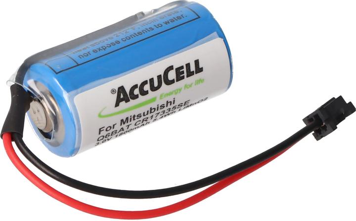 Immagine prodotto AccuCell Batteria adatta per Mitsubishi Q6BAT CR17335SE, Q02CPU (1 pz., Specifico del dispositivo, 1800 mAh)