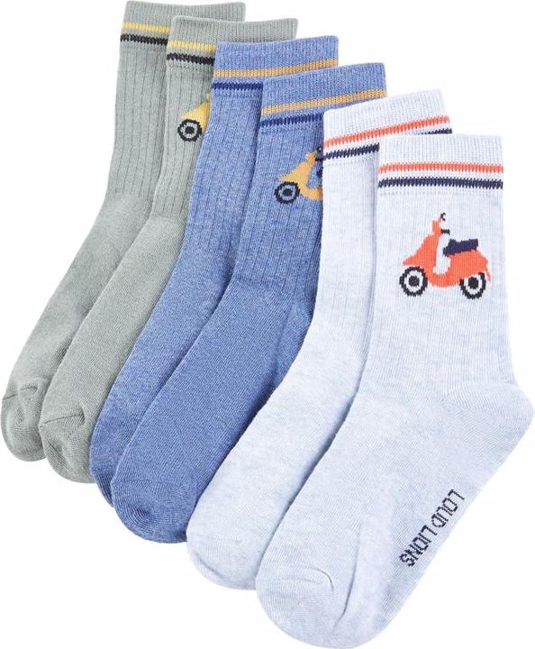 Khaki, Blau-Melange, Hellblau-Melange