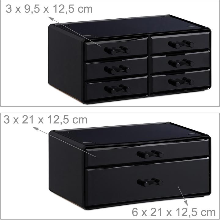 Actual product image Relaxdays Makeup Organizer with 8 Drawers