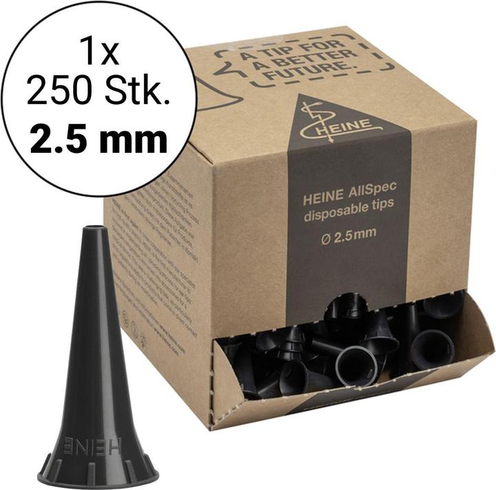 Produktbild Heine AllSpec Einweg-Tips 2.5 mm - 250 Otoskop-Trichter