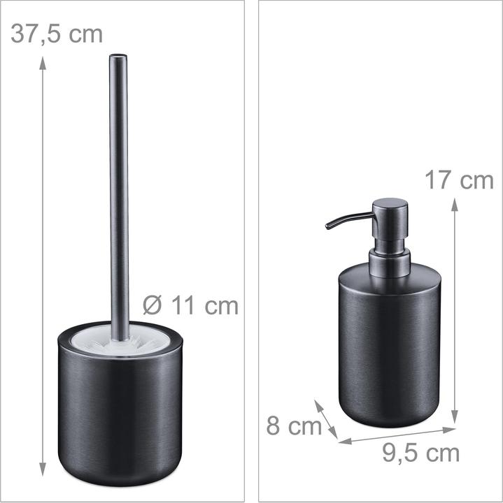 Actual product image Relaxdays 5-Piece Bathroom Accessory Set