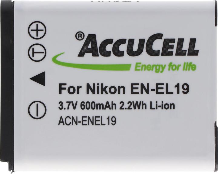 Immagine prodotto AccuCell Batteria EN-EL19, COOLPIX S2500, S3100, S4100 (Accumulatore di carica elettrica)